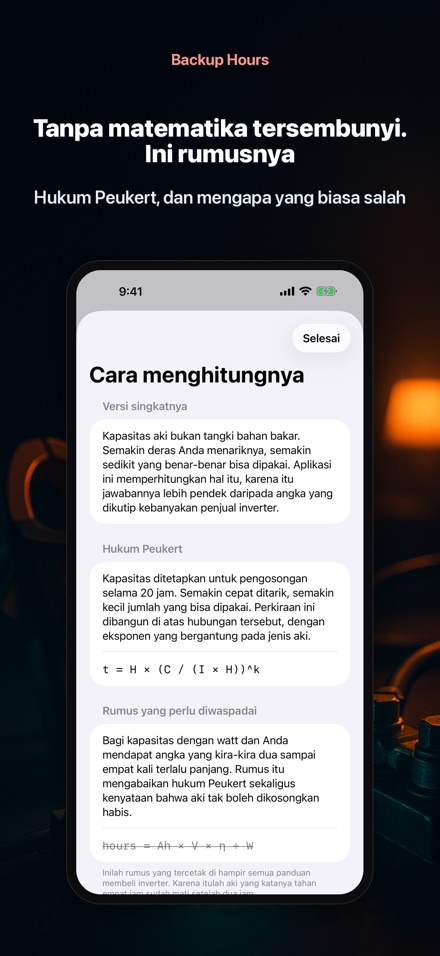 Backup Hours: Baterai Tahan 10