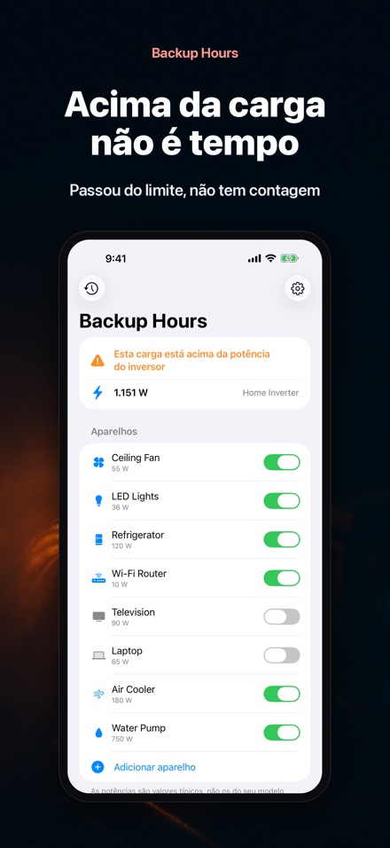 Backup Hours: autonomia 6