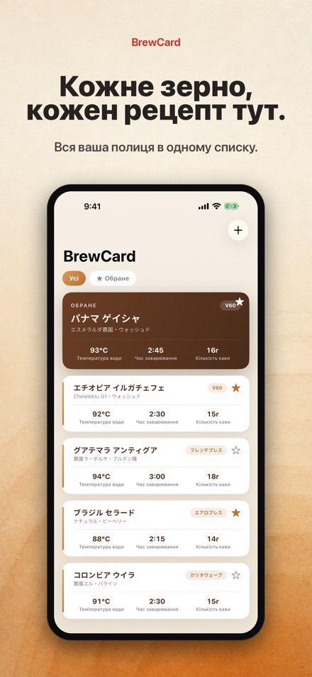 BrewCard: Рецепти кави 3