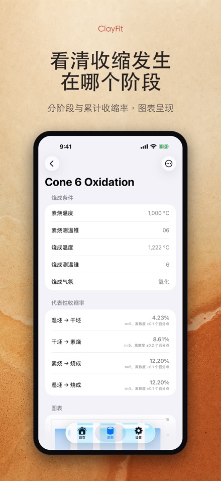 ClayFit:陶土收缩率 4