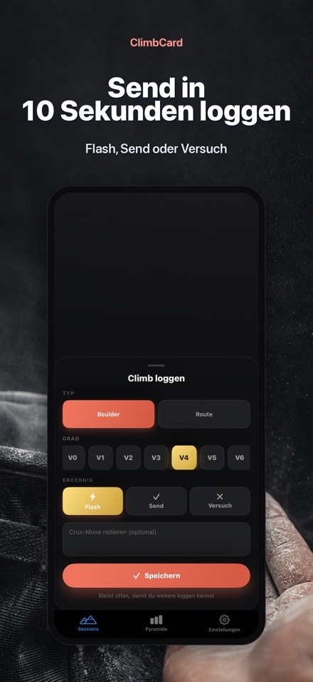ClimbCard: Kletter-Logbuch 3
