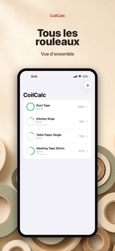 CoilCalc : Mètre de rouleau