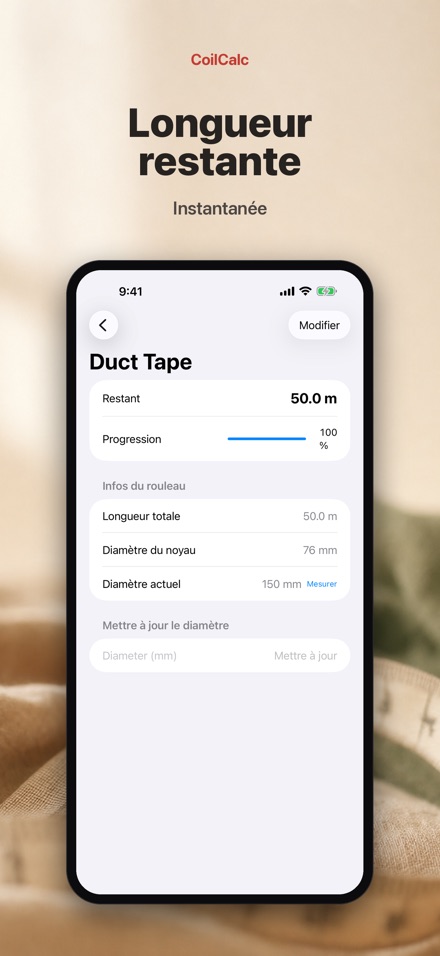 CoilCalc : Mètre de rouleau 2