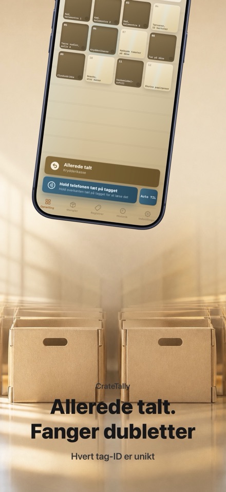 CrateTally NFC Lageroptælling 3