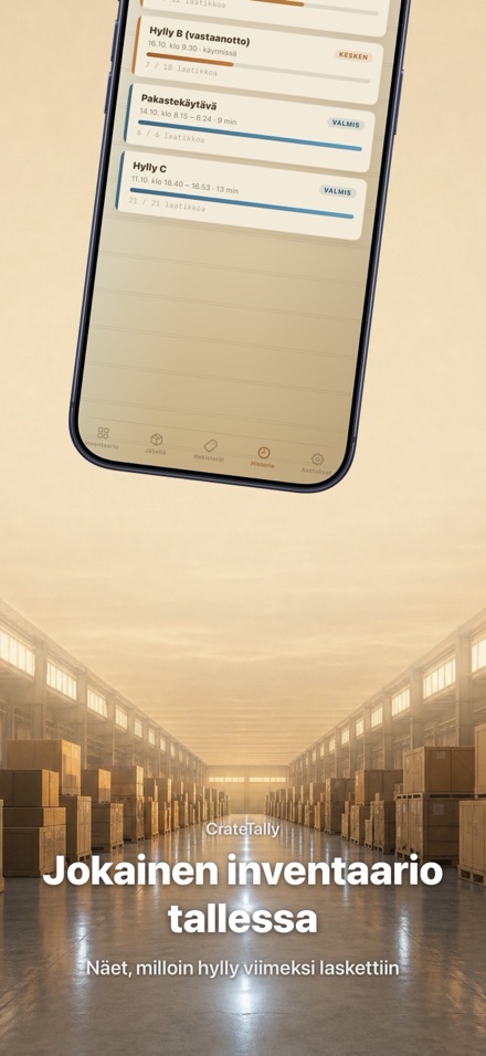 CrateTally NFC Inventaario 8
