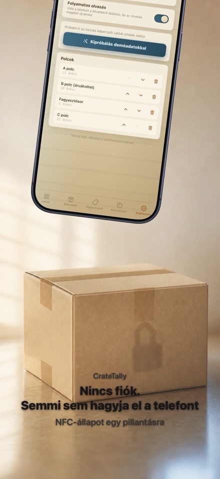 CrateTally NFC Raktárleltár 10