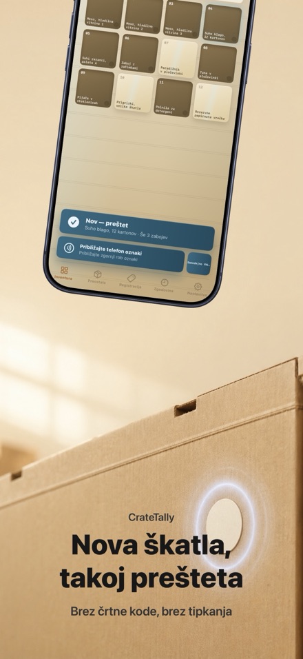 CrateTally NFC Popis zaloge 2