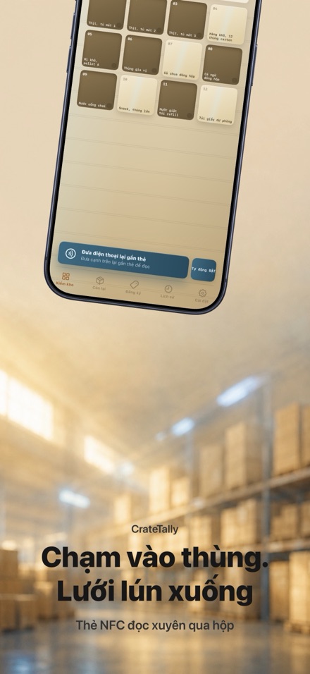 CrateTally Kiểm kê kho NFC 1
