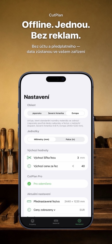 CutPlan: Optimalizace řezů 10