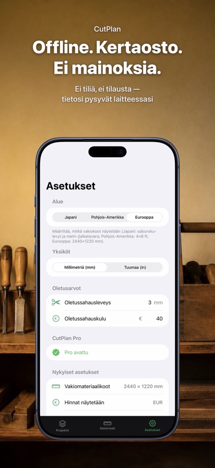 CutPlan: Optimoi katkaisu 10