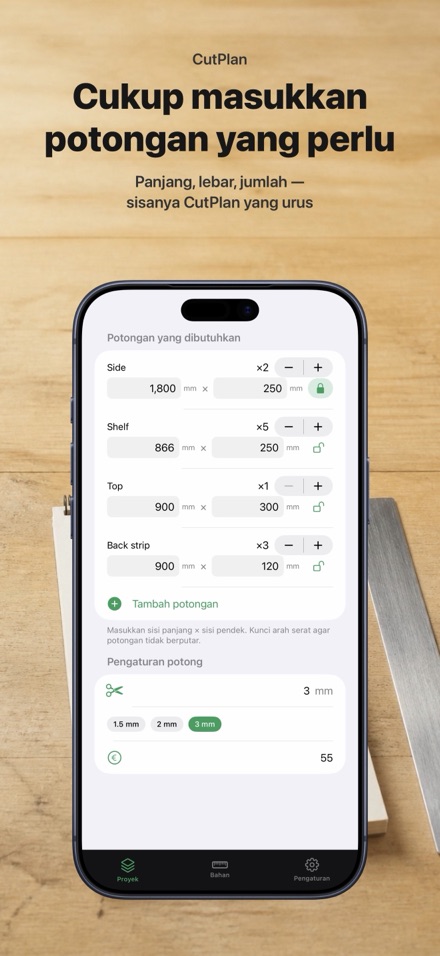 CutPlan: optimasi potong kayu 4