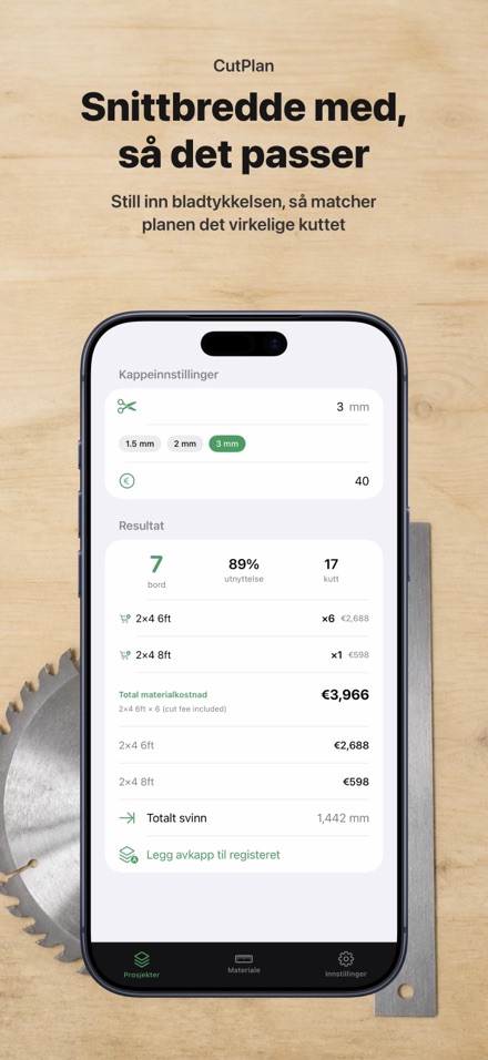 CutPlan: Optimer kapping 8