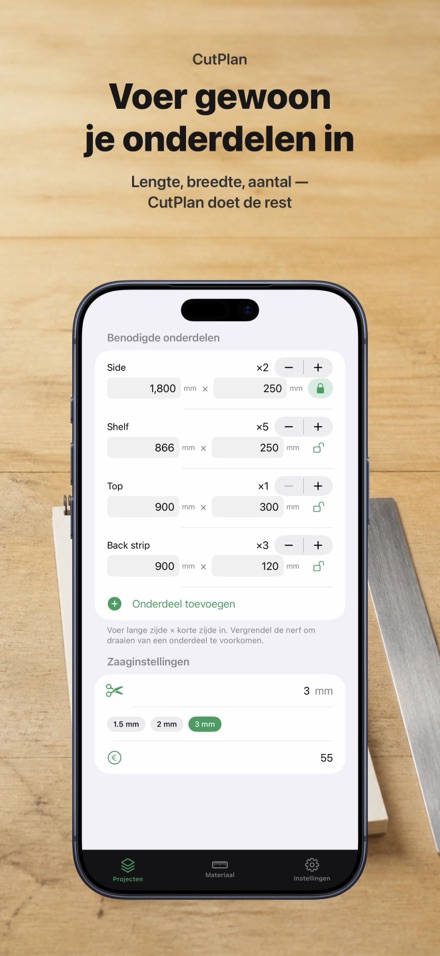 CutPlan: zaaglijst optimizer 4