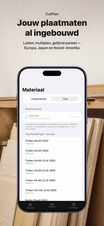 CutPlan: zaaglijst optimizer 5
