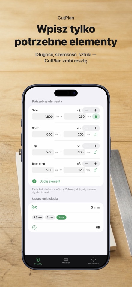 CutPlan: Optymalny rozkrój 4