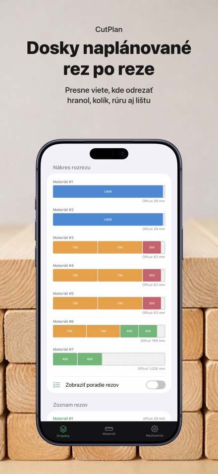 CutPlan: Optimalizácia rezov 2