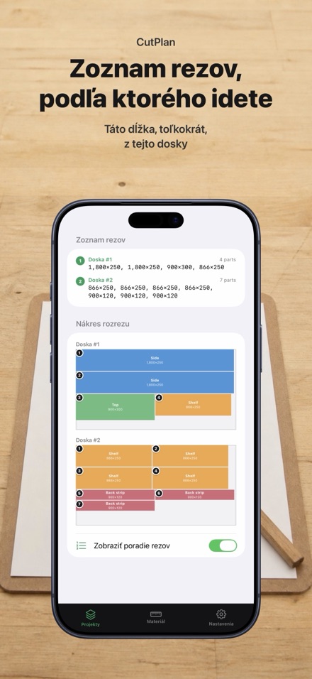 CutPlan: Optimalizácia rezov 6
