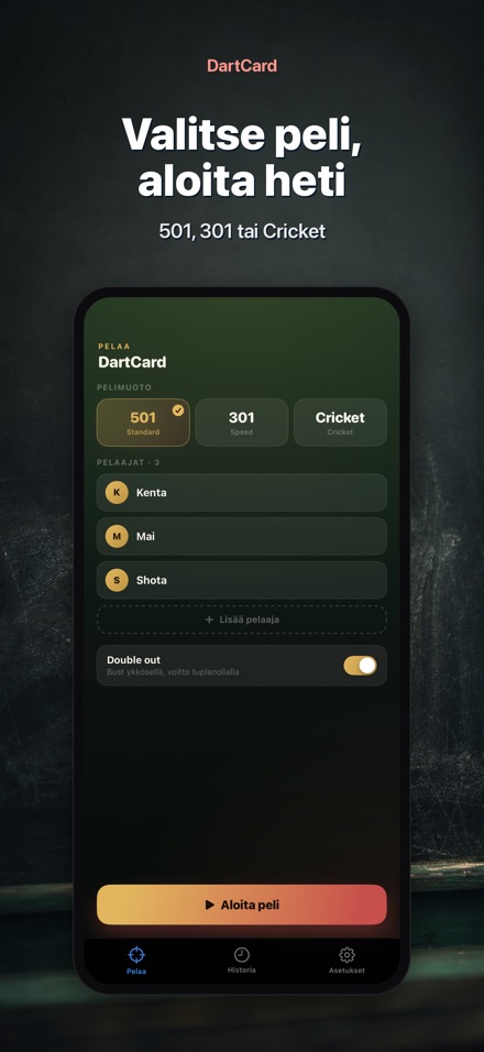 DartCard: Tikanheiton Laskuri 6