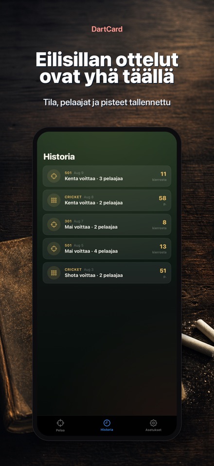 DartCard: Tikanheiton Laskuri 8