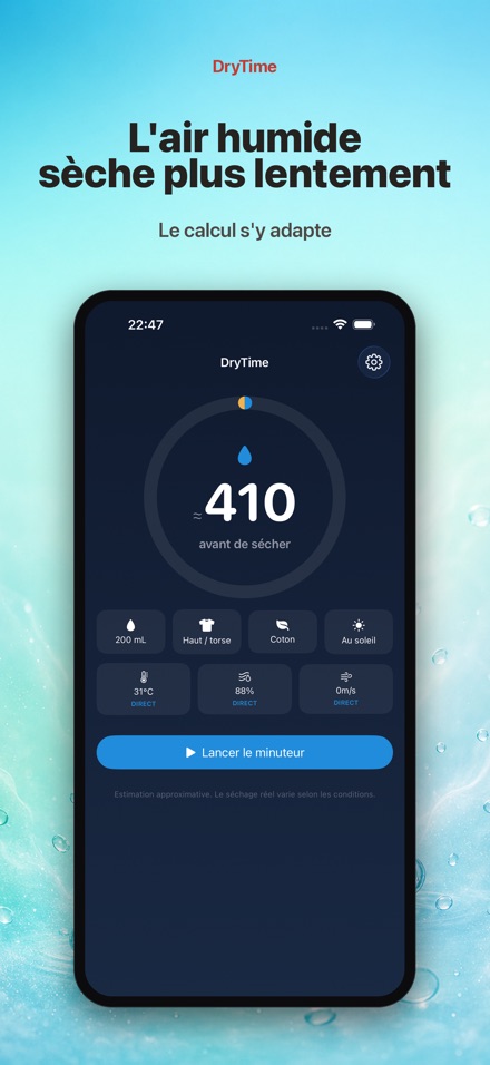 DryTime : sec dans combien 6
