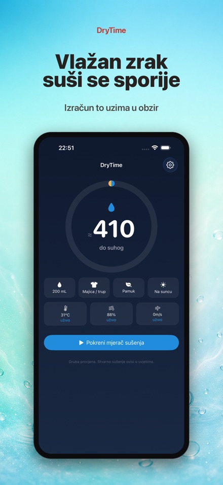 DryTime: koliko do suhog 6
