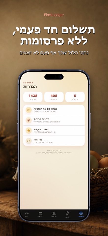 FlockLedger: מונה ביצים 10