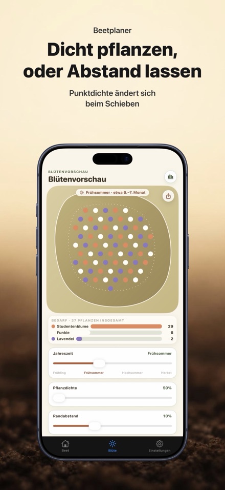 FlowerBedPlan: Pflanzenzahl 7