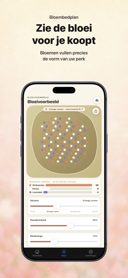 FlowerBedPlan: Aantal planten 1