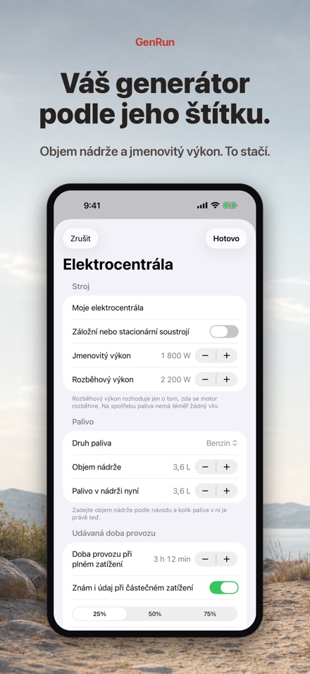 GenRun: doba běhu generátoru 5
