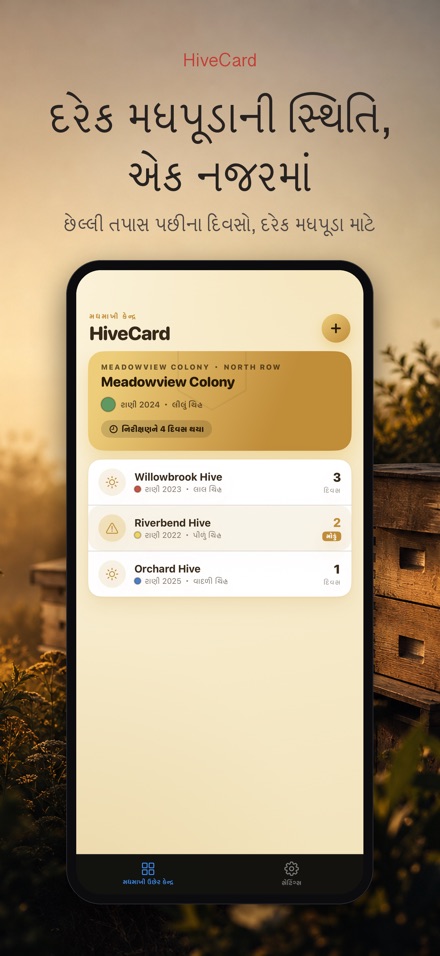 HiveCard: મધમાખી ડાયરી