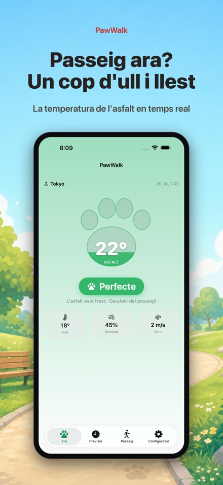 PawWalk: gos, passeig, calor