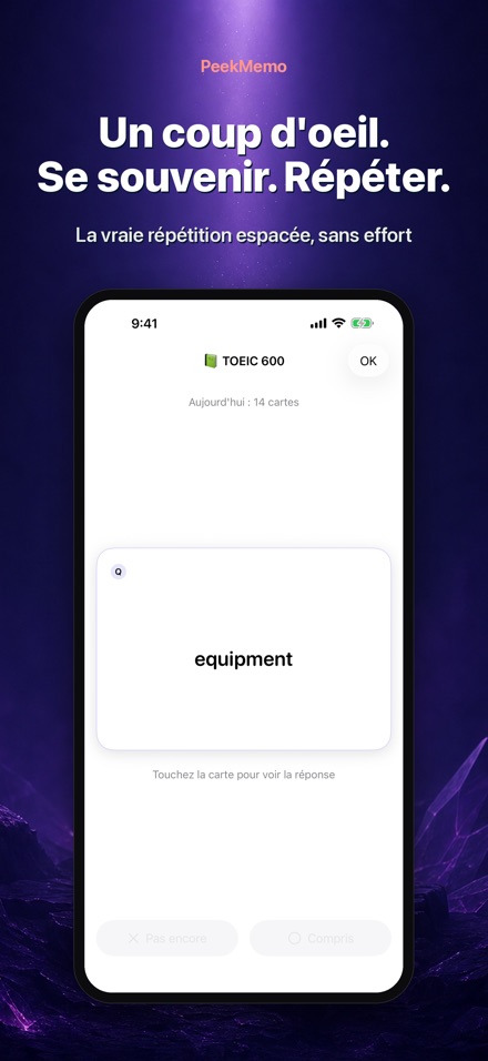 PeekMemo : Cartes mémoire 2