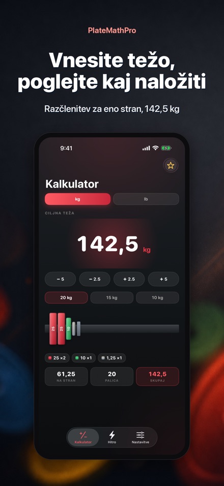PlateMathPro: Uteži izračun