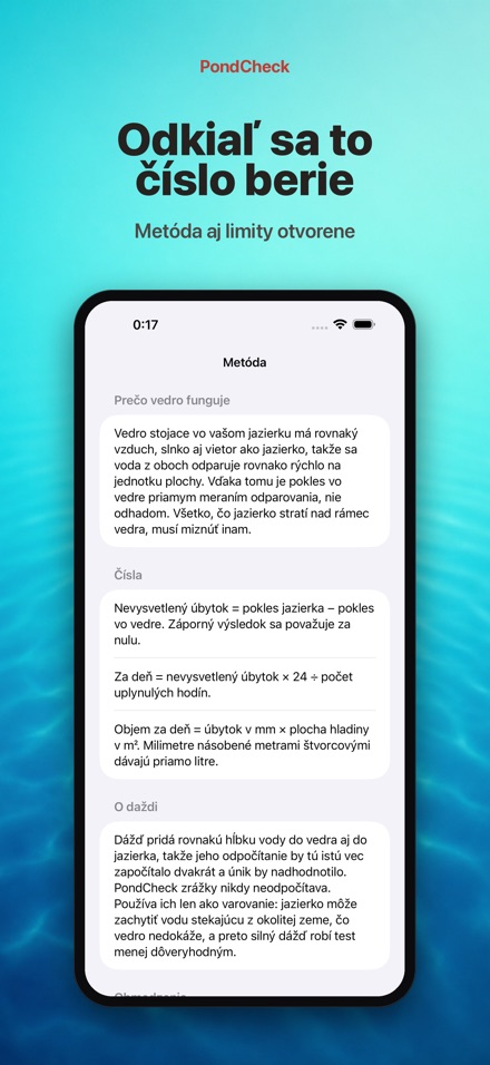 PondCheck test úniku vody 10