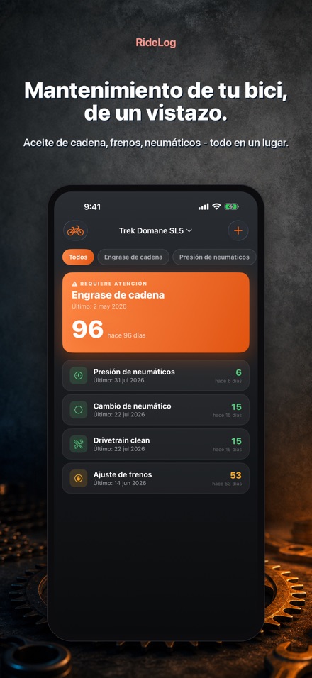 RideLog: Registro de Bici