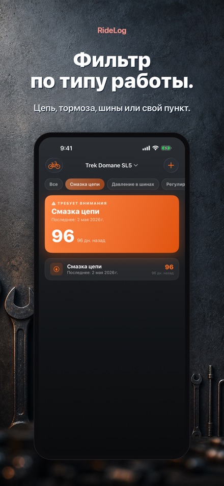 RideLog: Журнал обслуживания 3