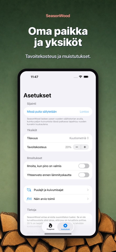 SeasonWood: Polttopuun kuivuus 9
