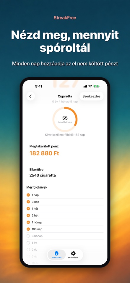 StreakFree: Napok azóta 3