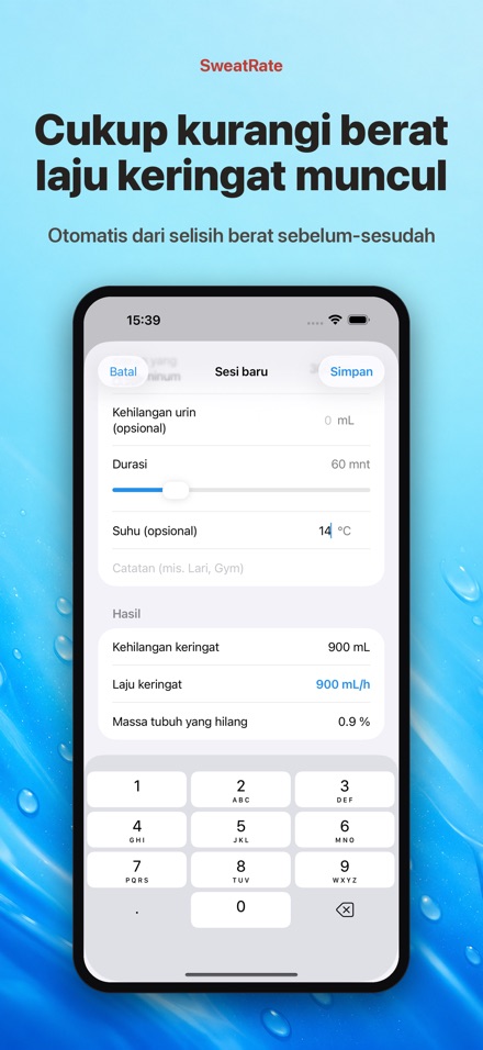SweatRate Ukur Laju Keringat 10