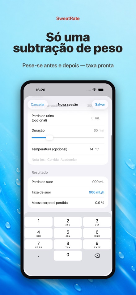 SweatRate: Taxa de Suor 10